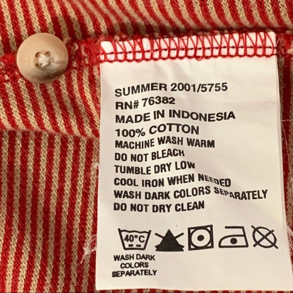 Timberland Red Striped Short Sleeve Polo Size XL - Picture 5 of 6